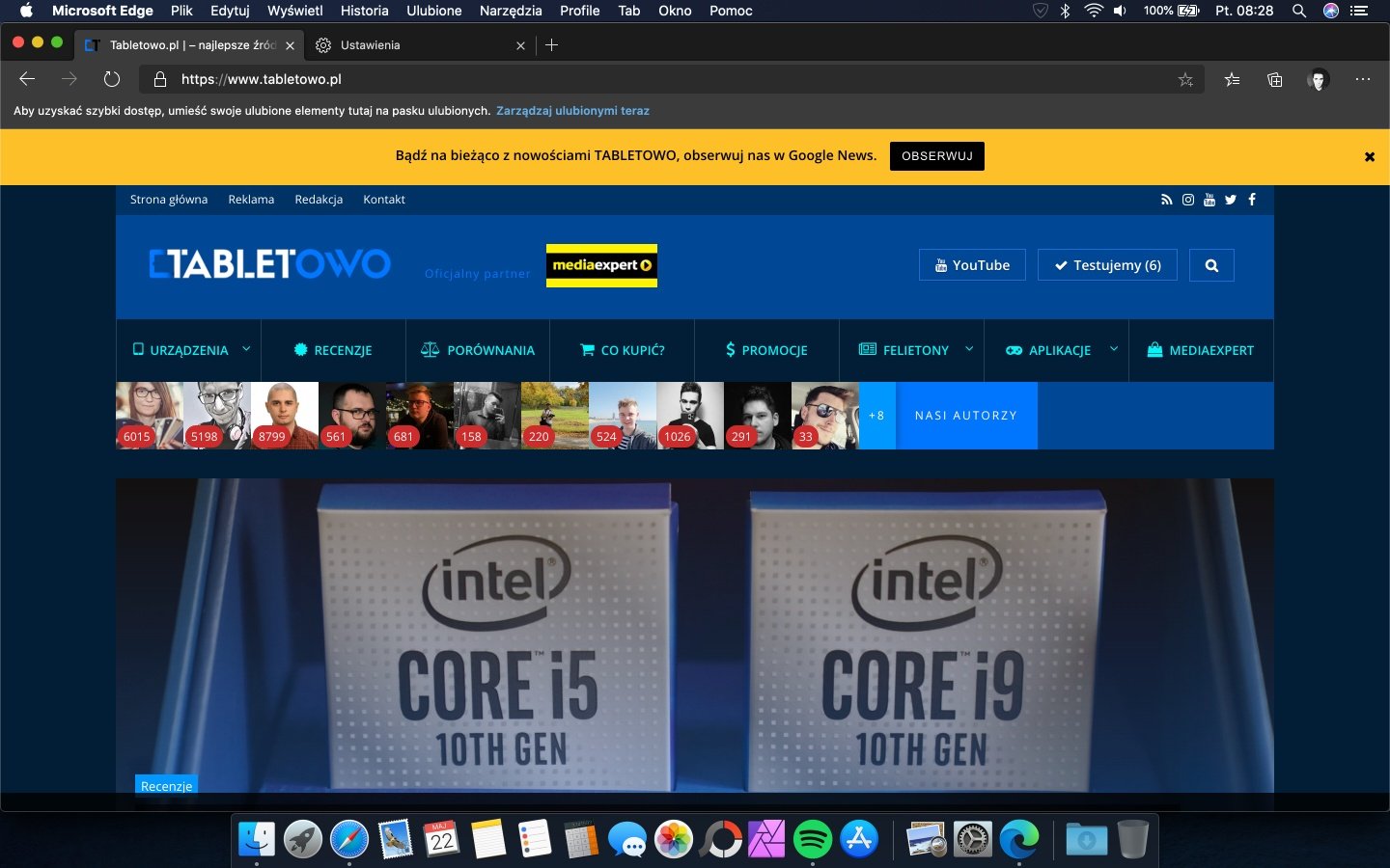 Microsoft Edge na macOS