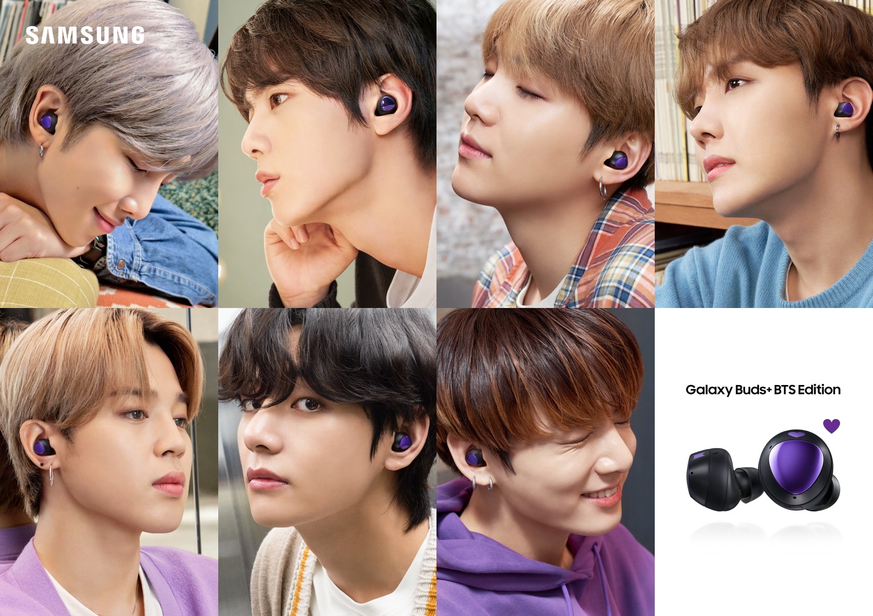 Samsung Galaxy Buds+ BTS Edition TWS earphones