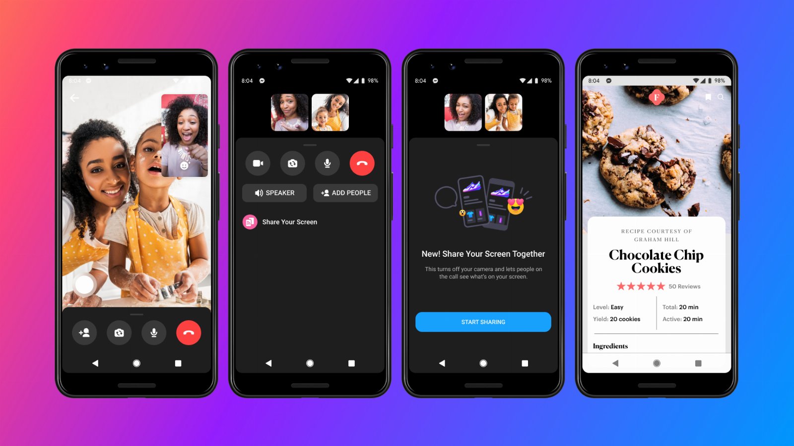 Messenger z funkcją udostępniania ekranu