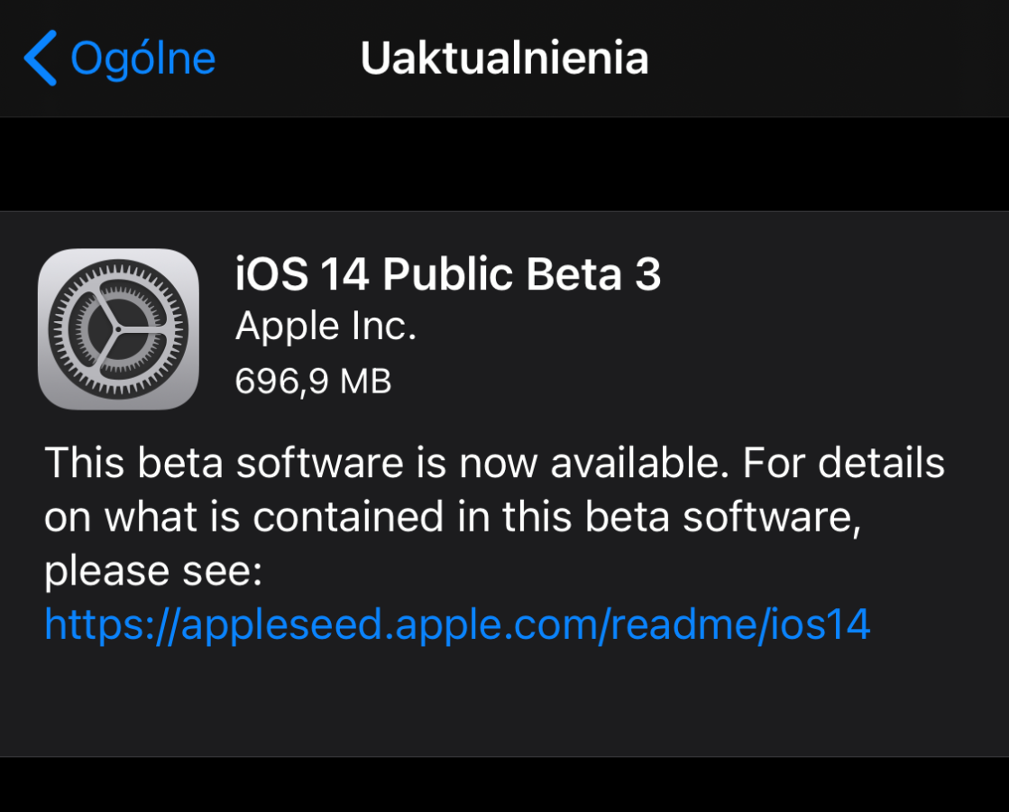 iOS 14 beta 3.