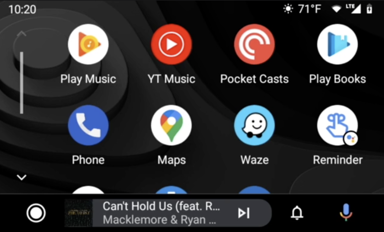 Android Auto – powiadomienie o muzyce.