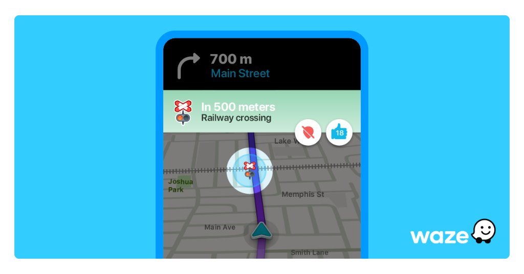 Waze – przejazdy kolejowe.