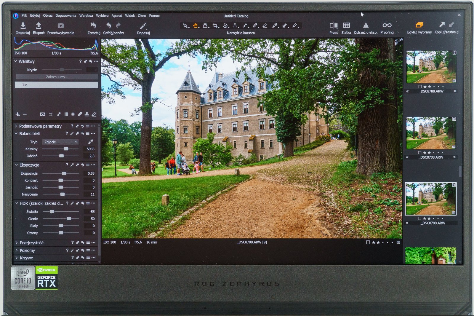 Asus ROG GX550L Zephyrus Duo ramka wyświetlacza