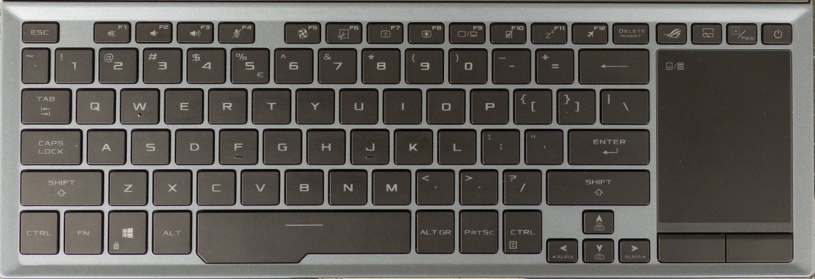 Asus ROG GX550L Zephyrus Duo klawiatura