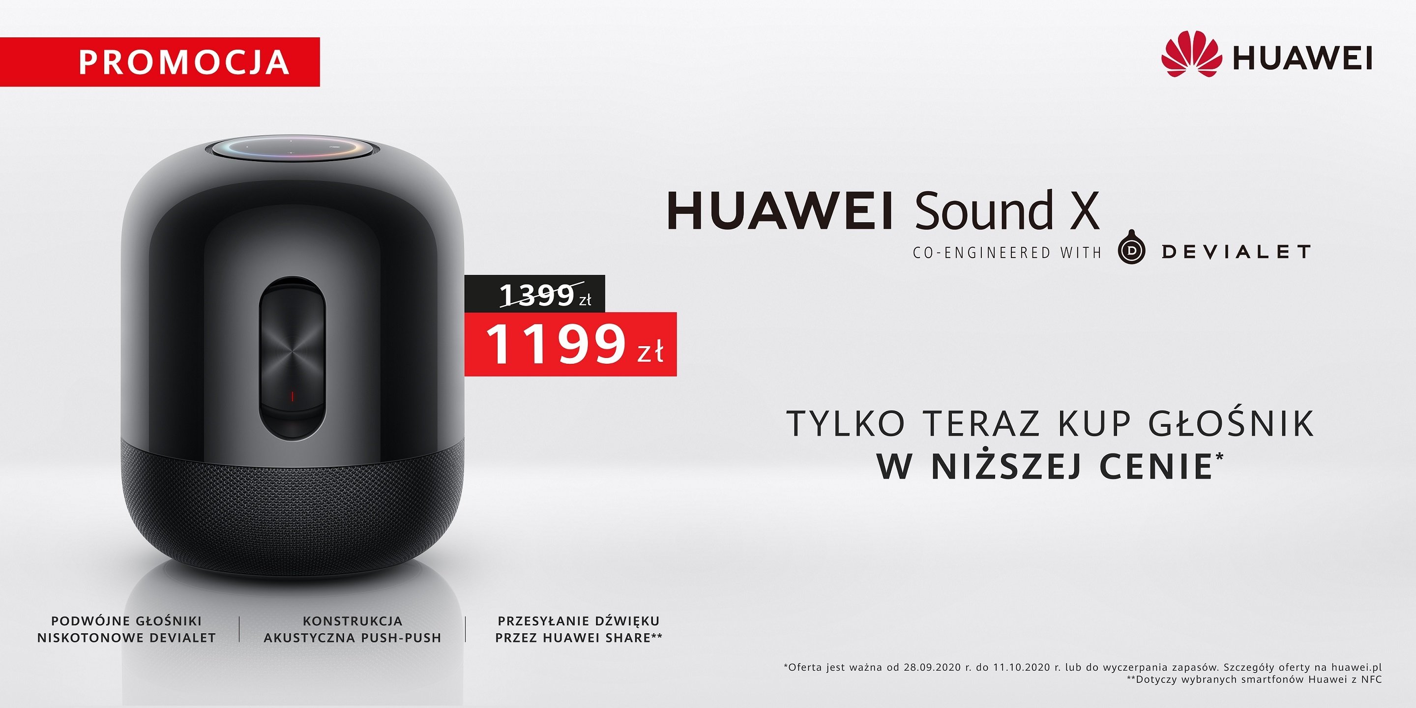 promocja głośnik Huawei Sound X