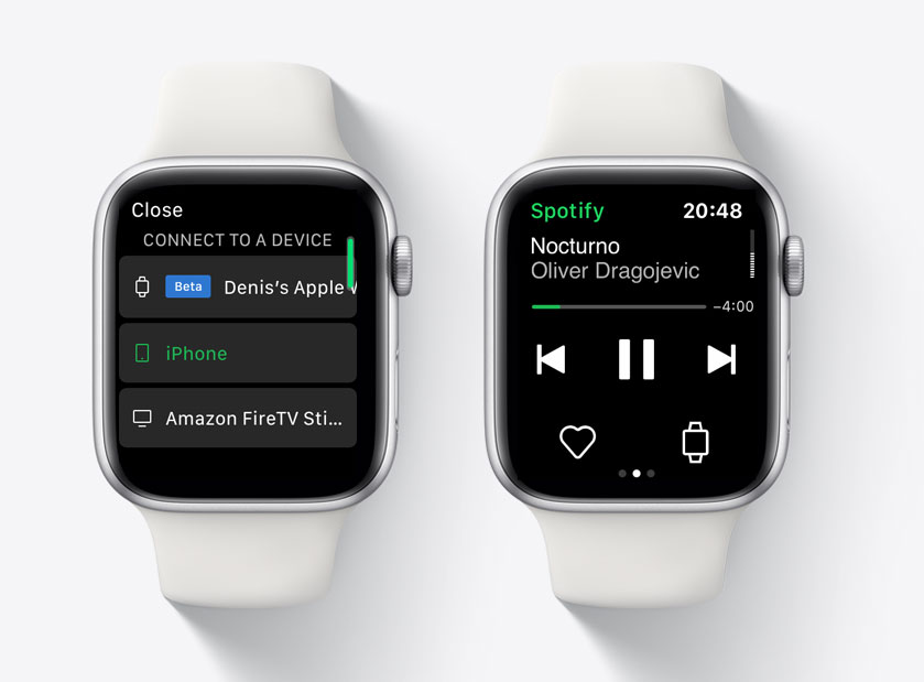 Spotify na Apple Watch