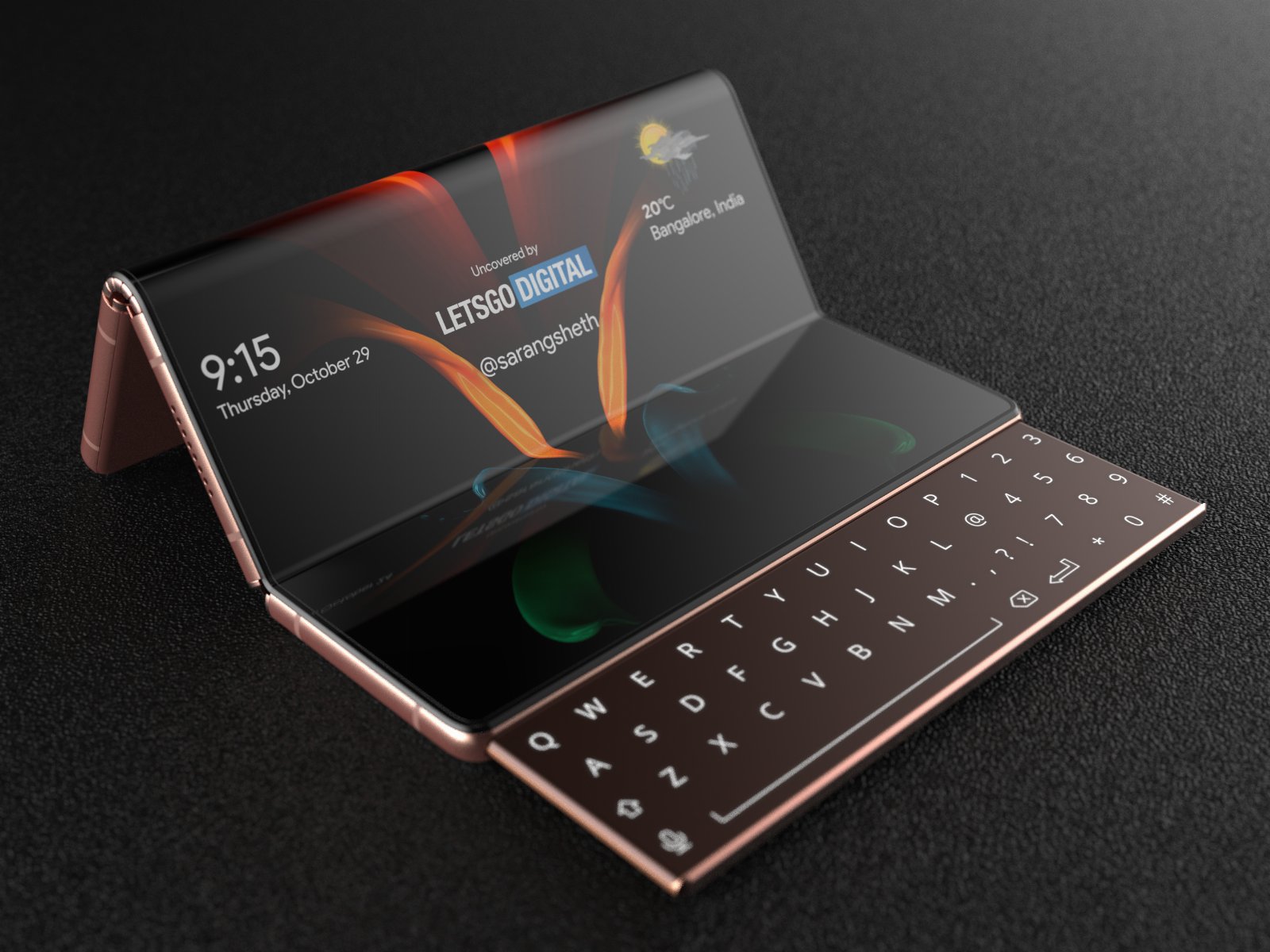 Samsung Galaxy Z Fold 3 z klawiaturą