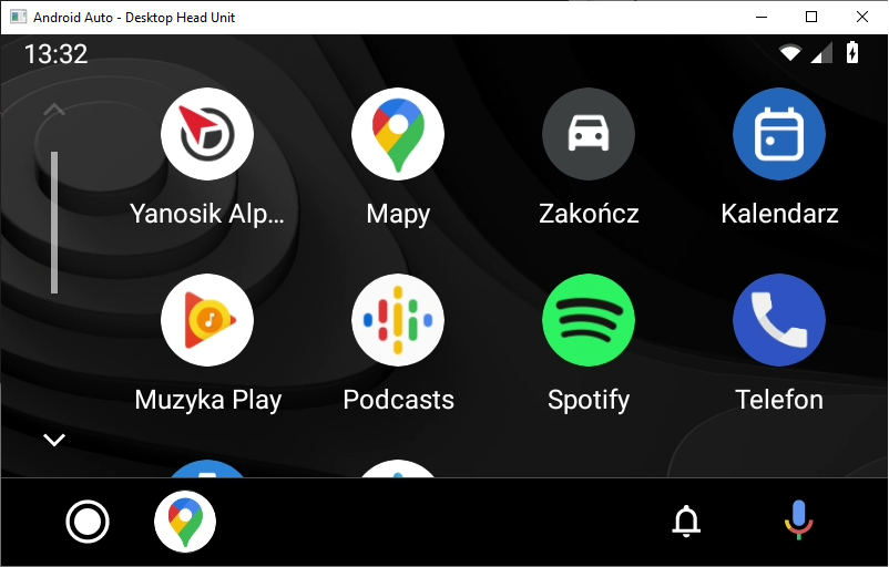 Yanosik w wersji na Android Auto