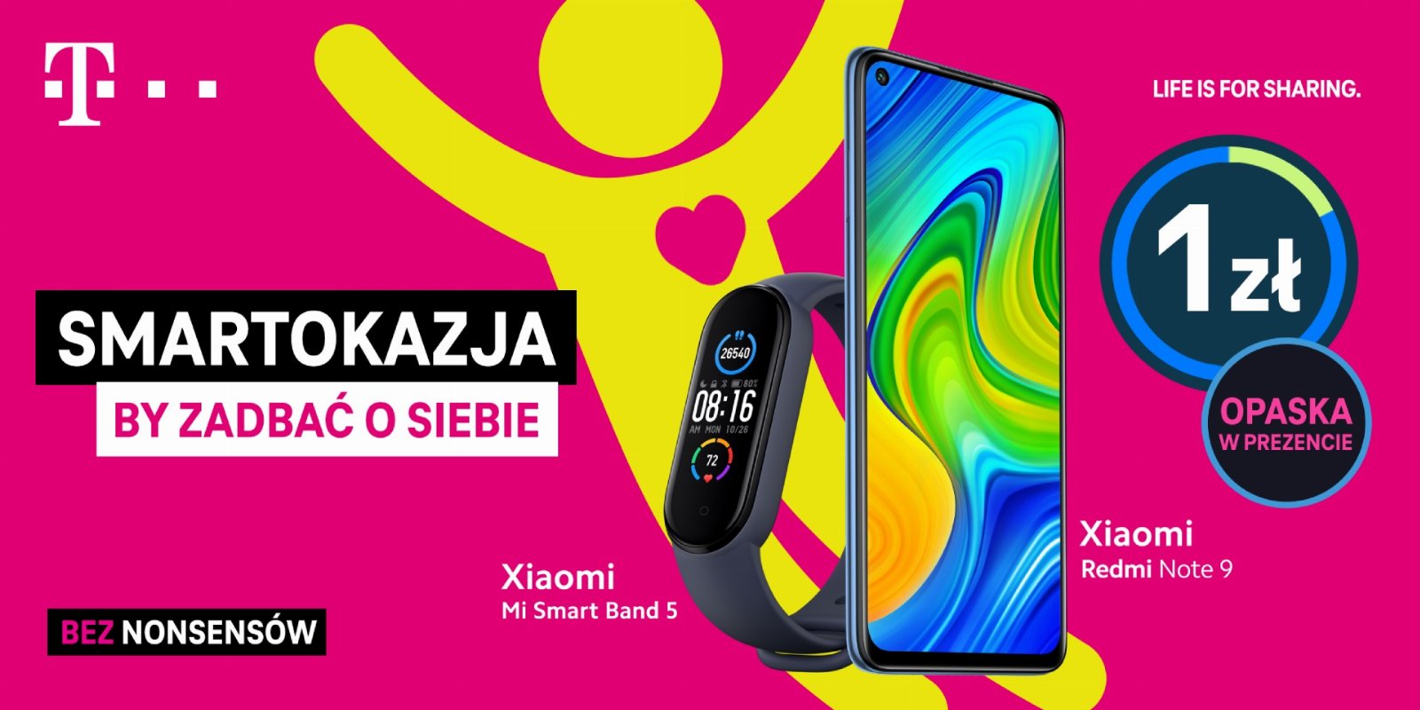 Smartokazje T-Mobile Redmi Note 9 Xiaomi Mi Band 5