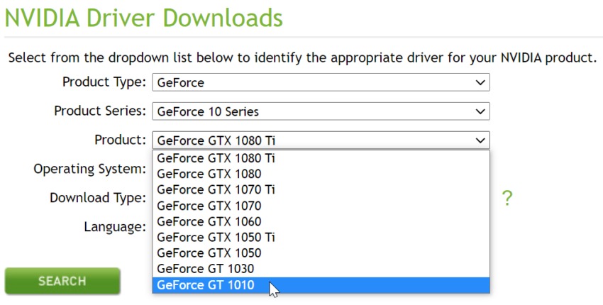 GeForce GT 1010