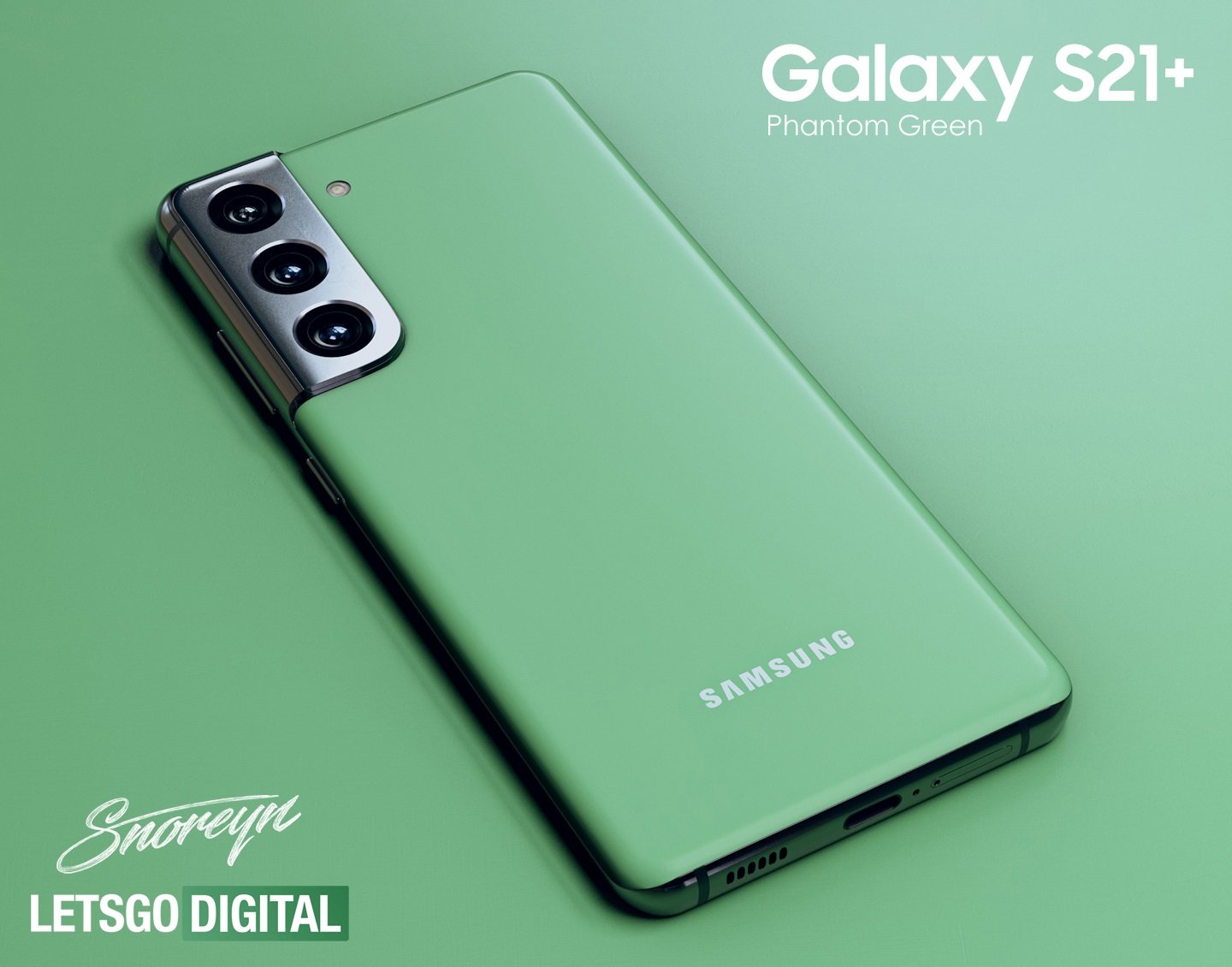 Samsung Galaxy S21+ Phantom Green concept