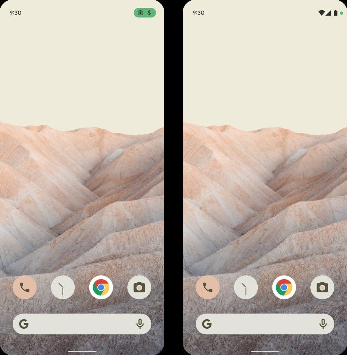 Wygląd pulpitu w Androidzie 12