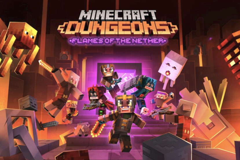 Minecraft Dungeons Xbox Series X 4K 120 FPS Flames of the Nether
