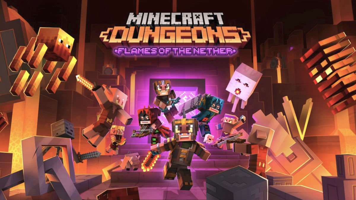 Minecraft Dungeons Xbox Series X 4K 120 FPS Flames of the Nether