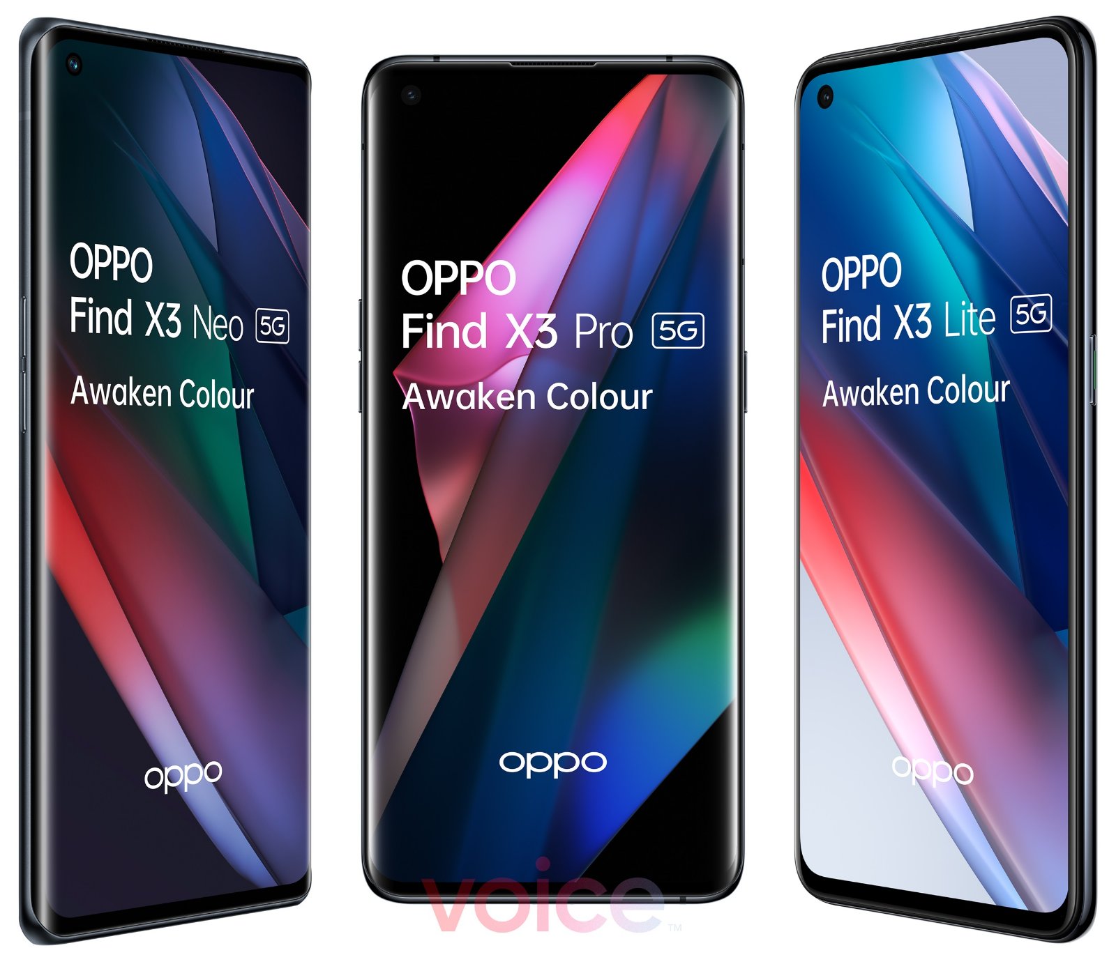Oppo Find X3 Pro Find X3 Neo Find X3 Lite