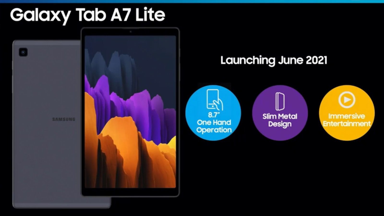 Samsung Galaxy Tab A7 Lite tablet