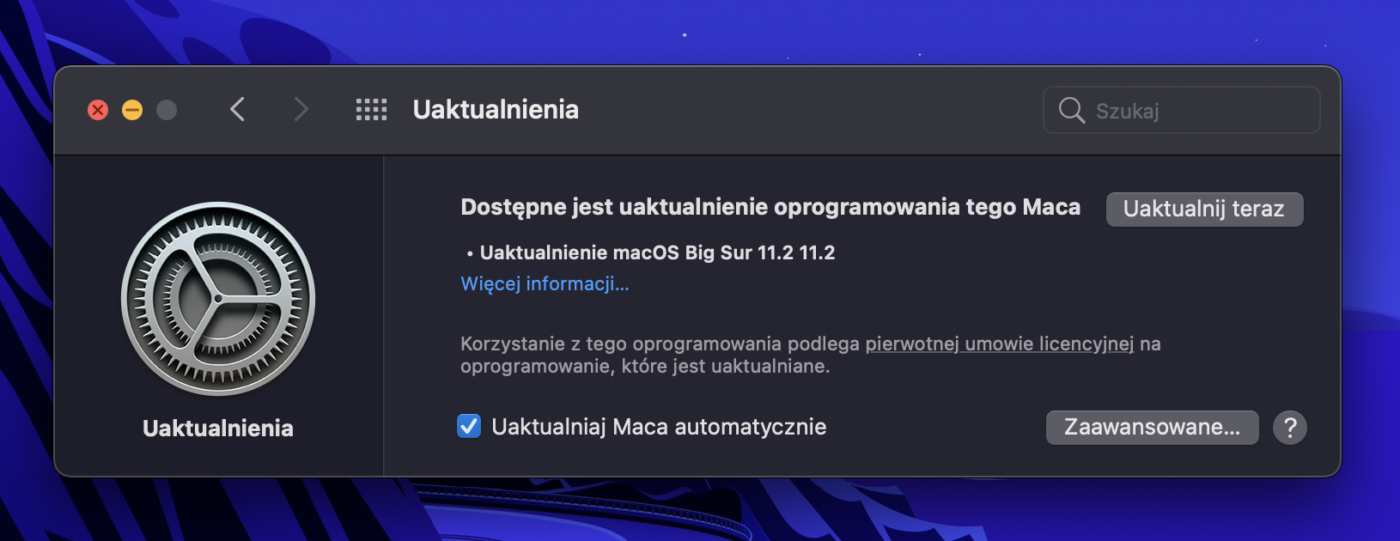 macOS Big Sur 11.2 – aktualizacja.