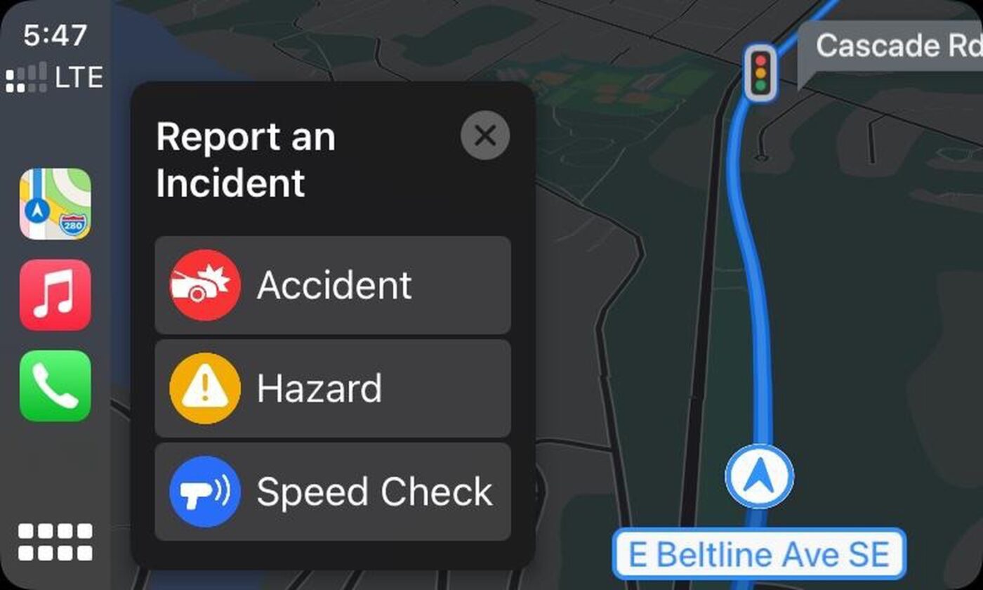 Mapy Apple w CarPlay