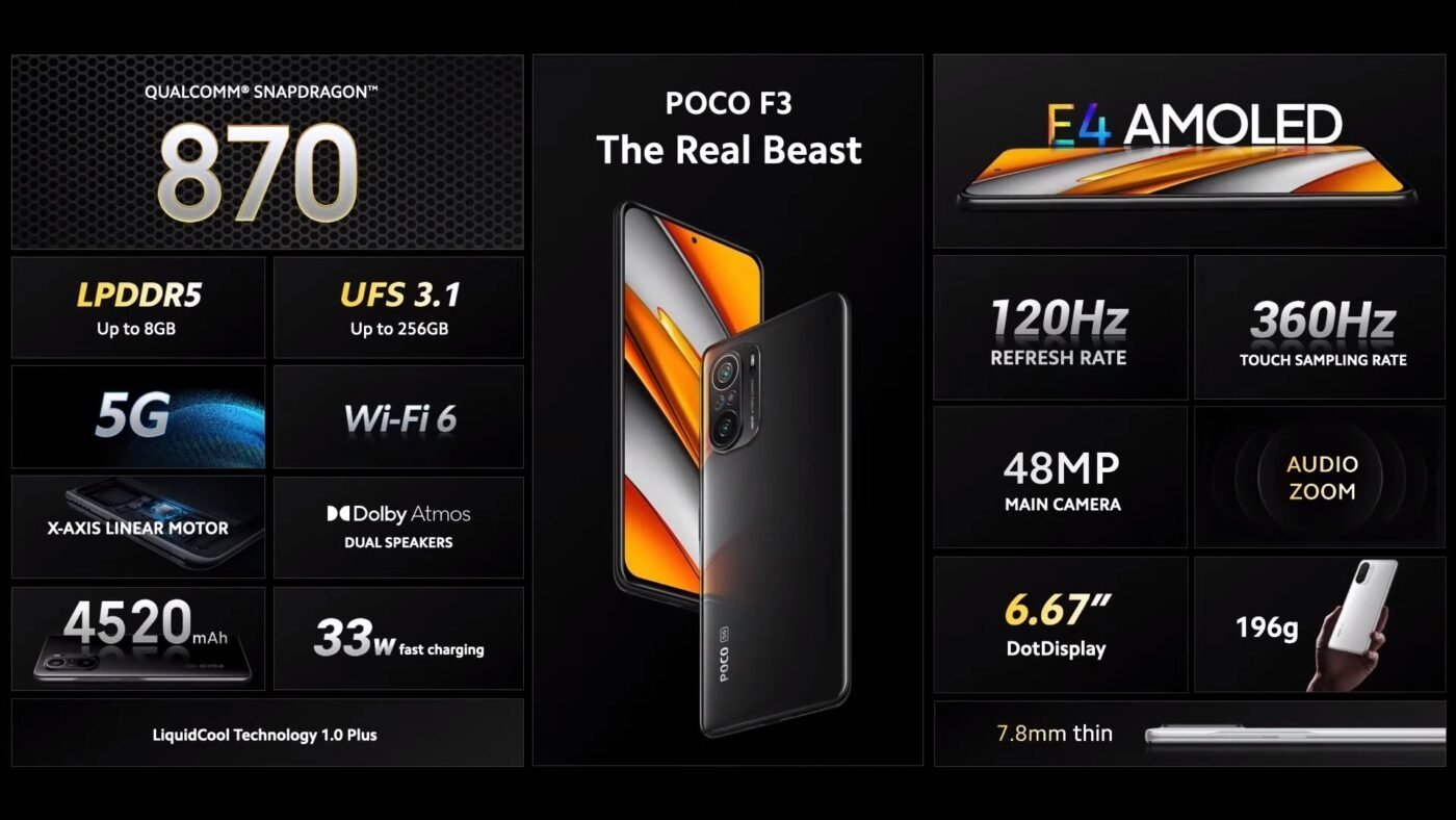 smartfon POCO F3 5G smartphone