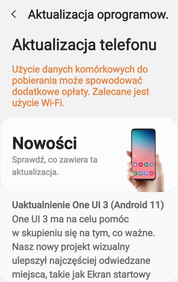 Samsung Galaxy M31s Android 11 One UI 3.0 aktualizacja Polska