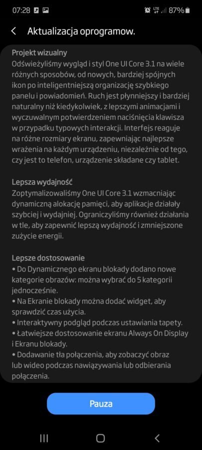 Samsung Galaxy M51 Android 11 One UI 3.1 aktualizacja