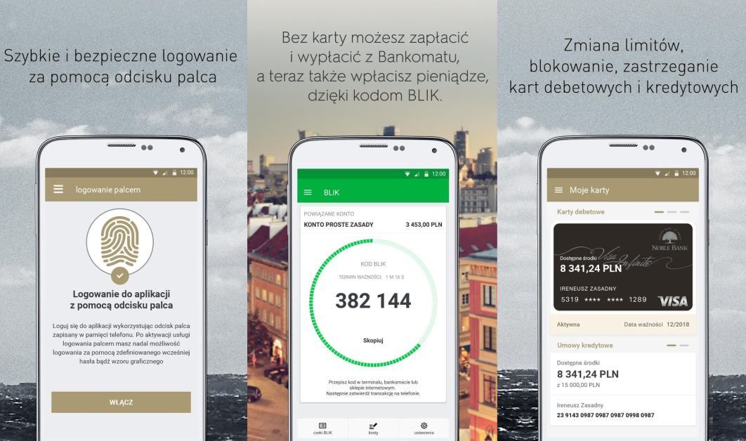 Aplikacje Getin Mobile, Noble Mobile w AppGallery - screeny z AppGallery
