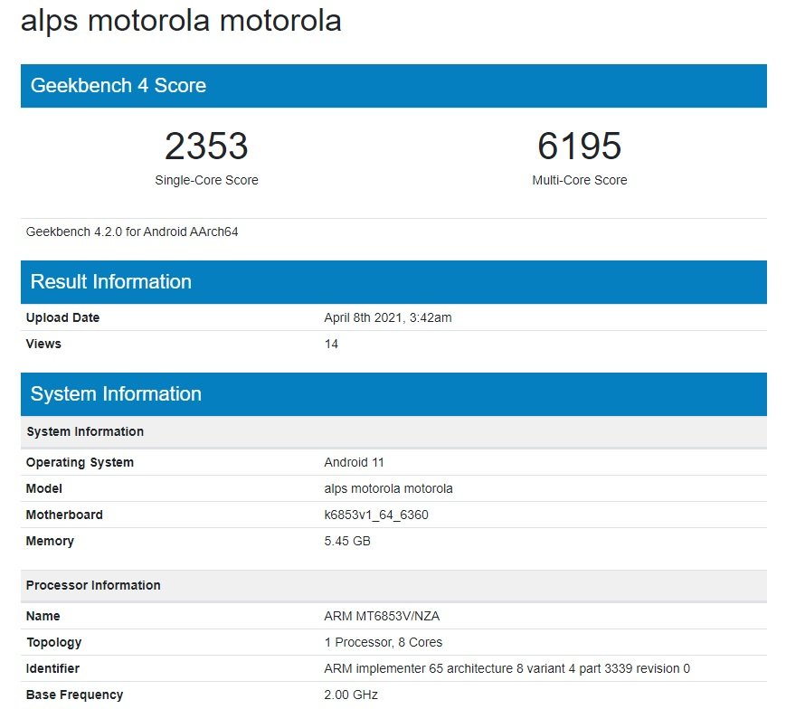 Motorola smartfon z procesorem MediaTek Dimensity 720