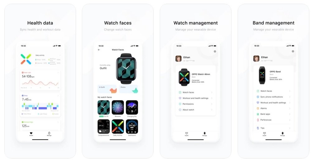 Oppo Watch aplikacja HeyTap Health (źródło App Store)