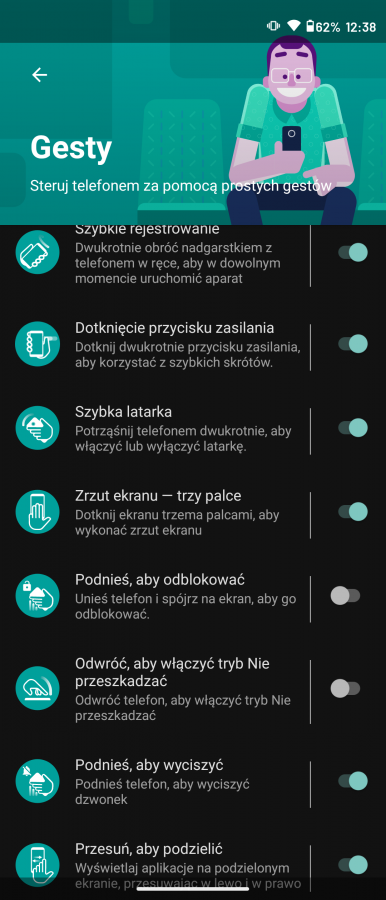 Recenzja Motorola Moto G100 - Gesty Moto - fot. Tabletowo.pl