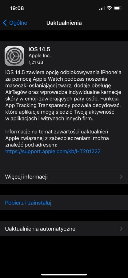 iOS 14.5.