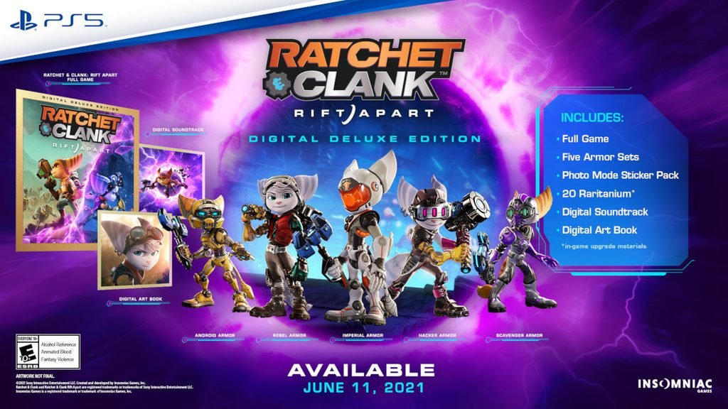 Pełna zawartość Ratchet & Clank: Rift Apart w edycji Digital Deluxe. Jak sądzicie, warto?