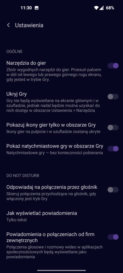 OnePlus 9 5G - Tryb Pro Gaming- fot. Tabletowo.pl