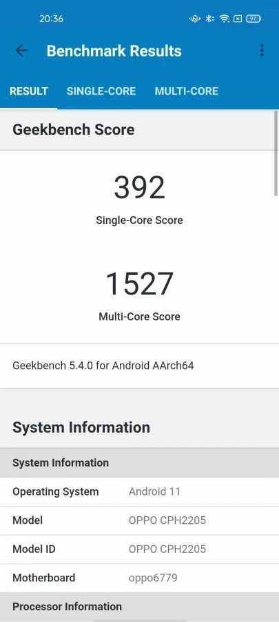 Recenzja Oppo Reno5 Lite - Benchmark - fot. tabletowo.pl