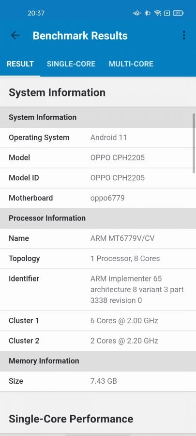 Recenzja Oppo Reno5 Lite - Benchmark - fot. tabletowo.pl