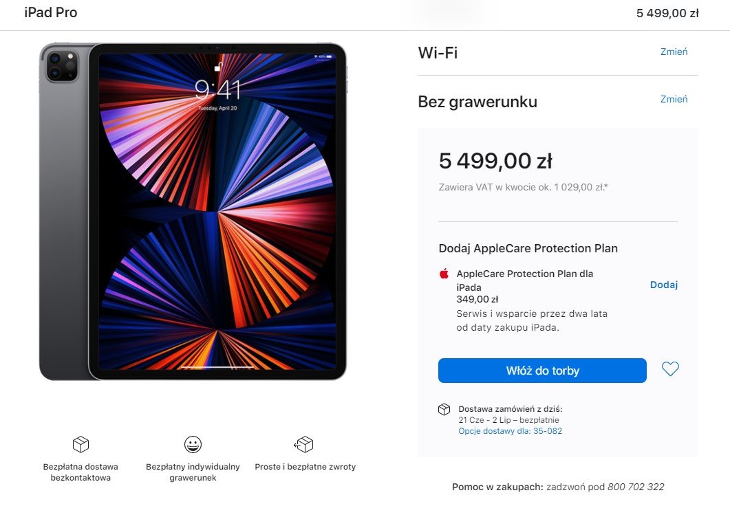 iPad Pro dostępność