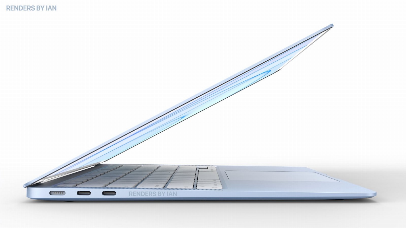 MacBook Air Apple M2 niebieski render 