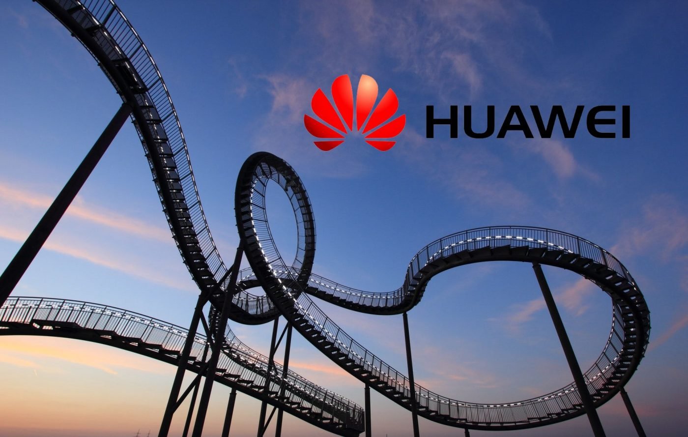 rollercoaster kolejka górska Huawei logo