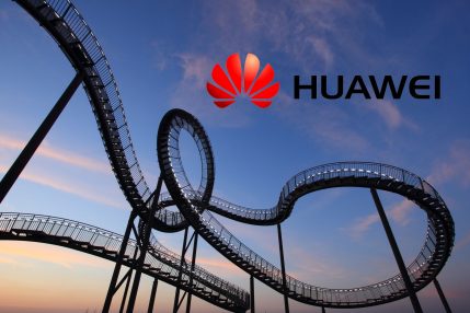 rollercoaster kolejka górska Huawei logo