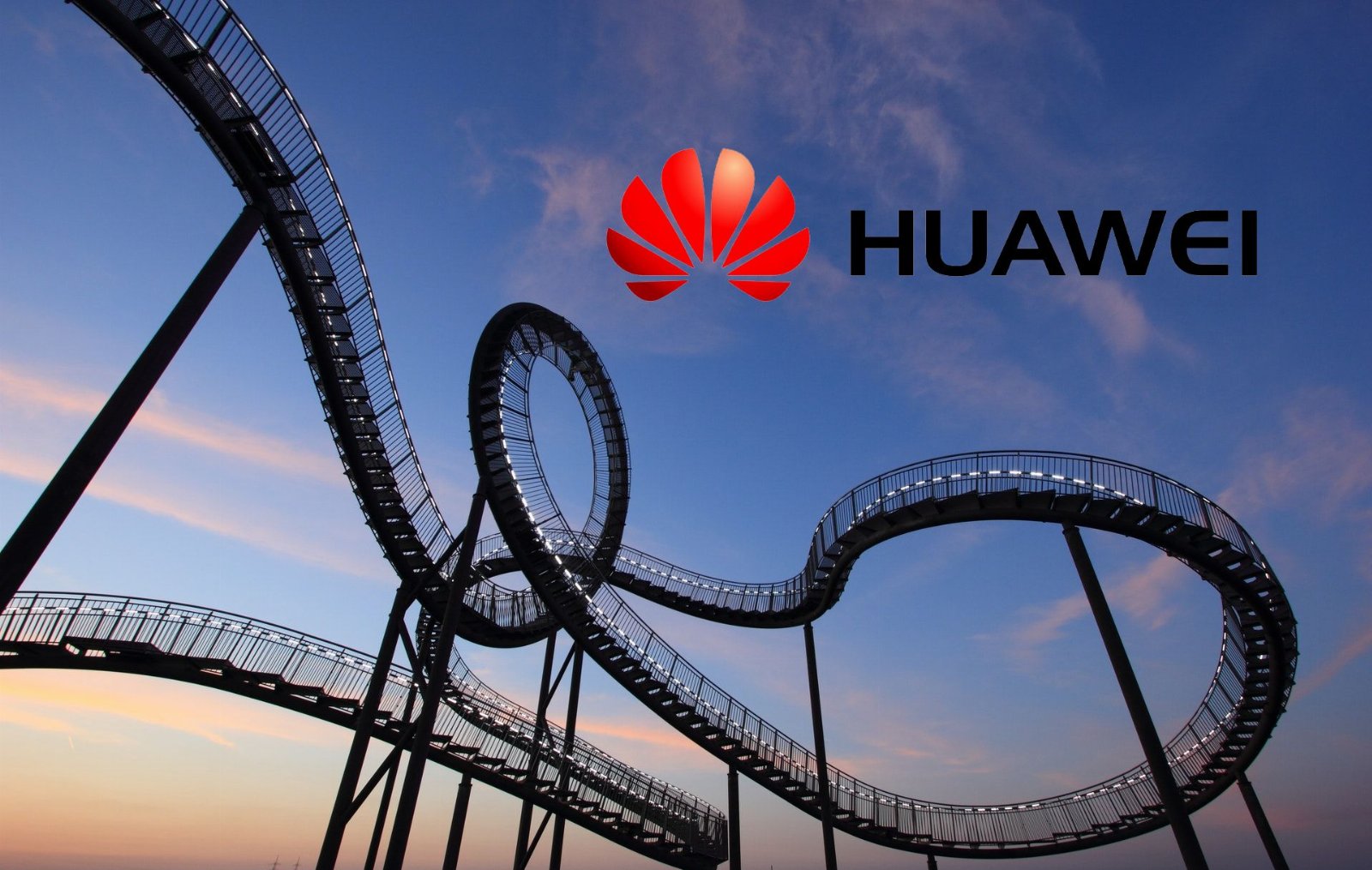 rollercoaster kolejka górska Huawei logo