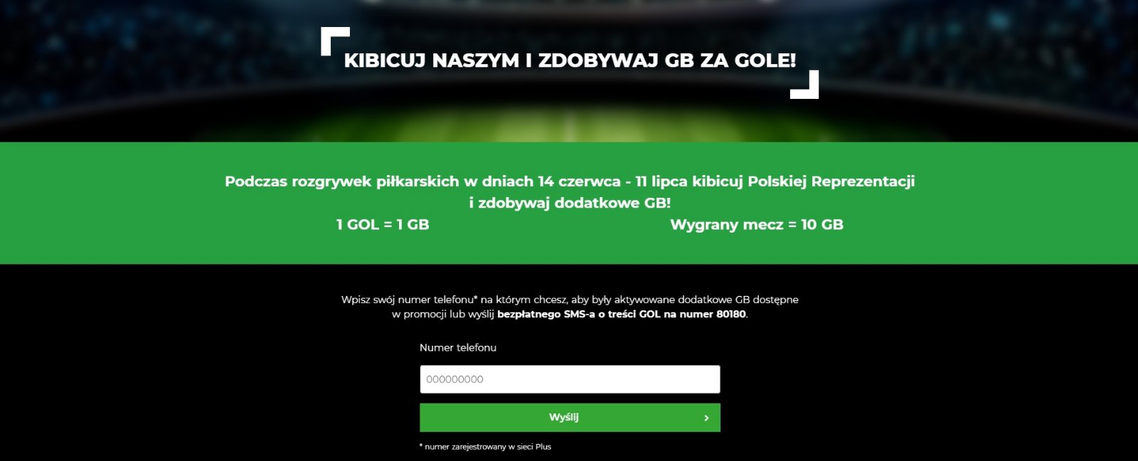 Plus internet za darmo Gigsy za gole promocja