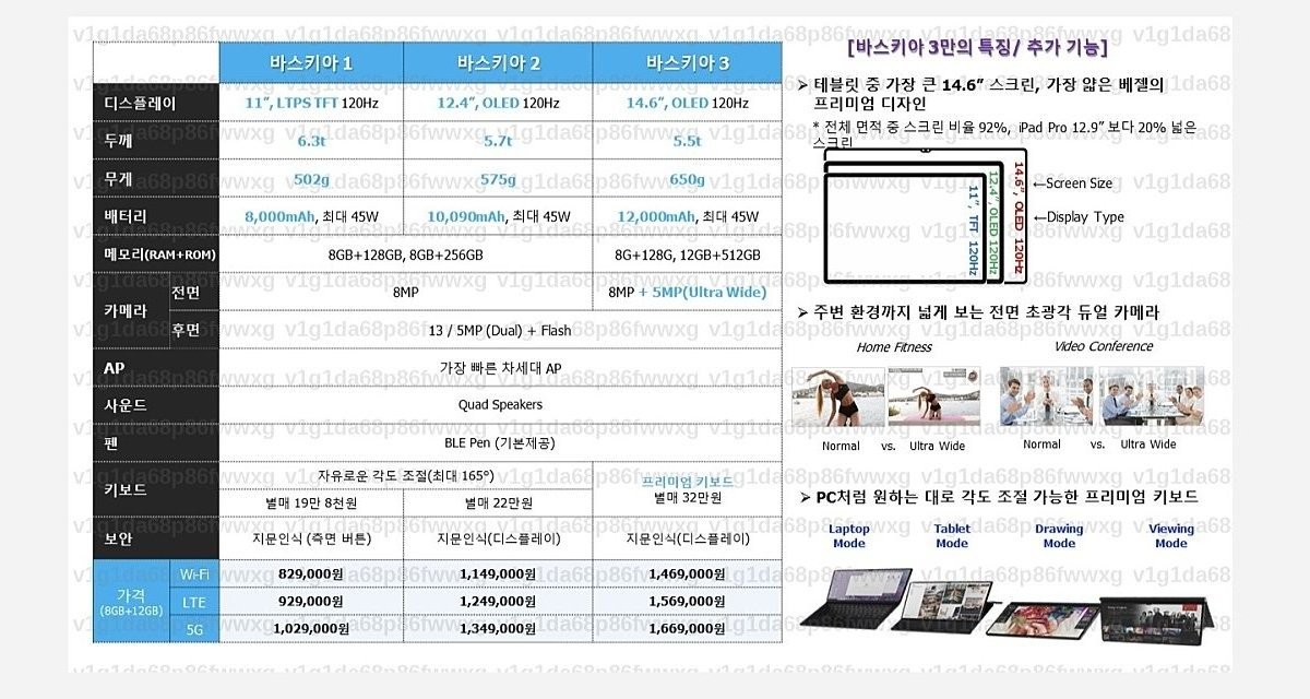 specyfikacja Galaxy Tab S8 specs
