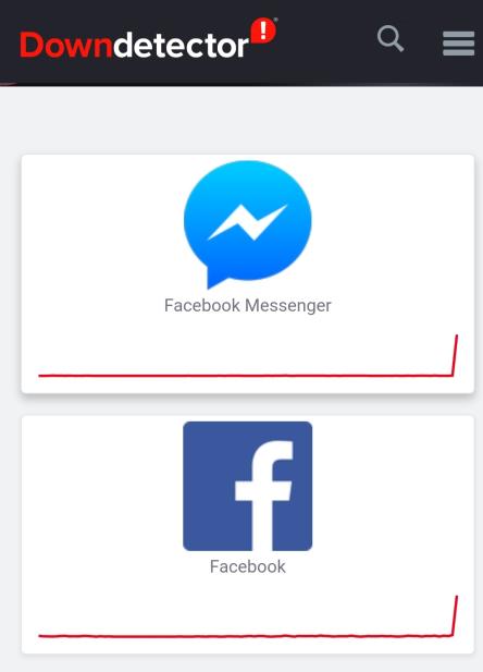 Messenger nie działa Facebook nie działa awaria 4.07.2021 Downdetector