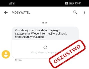 fałszywa aplikacja mObywatel SMS