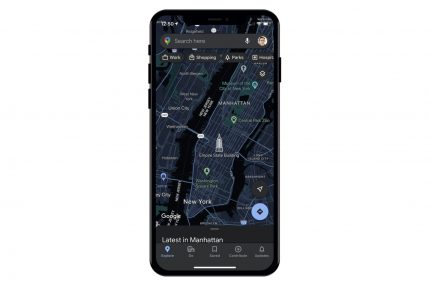 Mapy Google iOS tryb ciemny