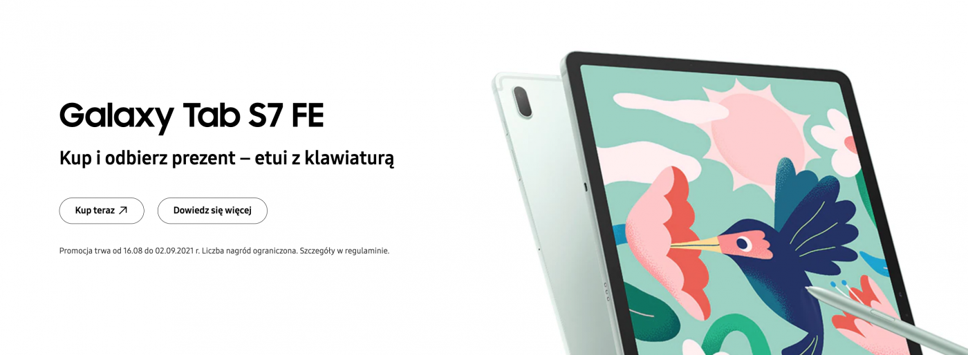 Samsung promocja galaxy tab s7 fe etui z klawiaturą