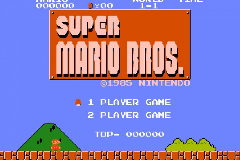 Ekran tytułowy Super Mario Bros