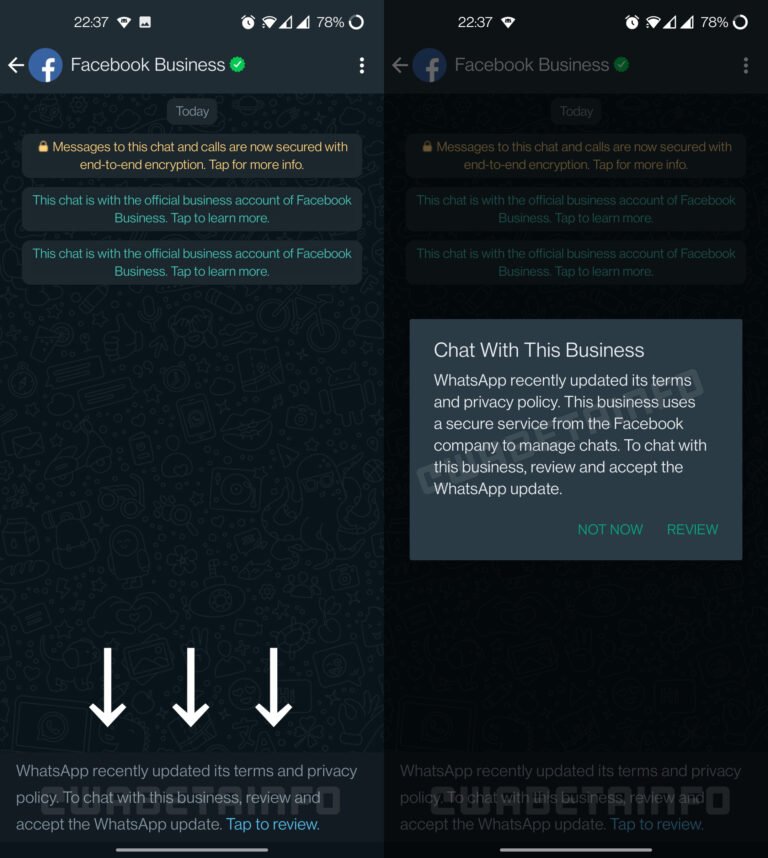warunki korzystania z usługi whatsapp terms of services
