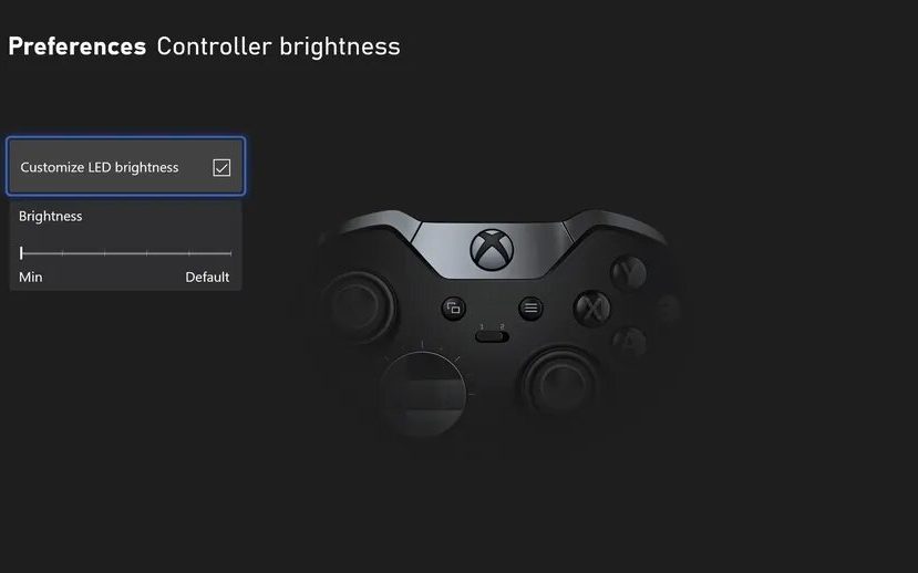 Ustawienia kontrolera w trybie nocnym Xbox (źródło: The Verge)