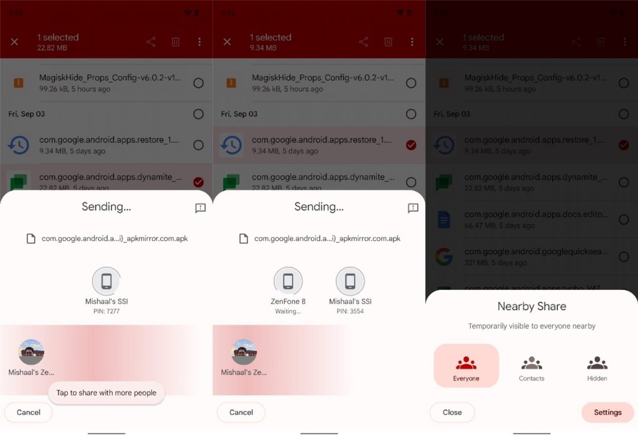 Nearby Share nowe funkcje