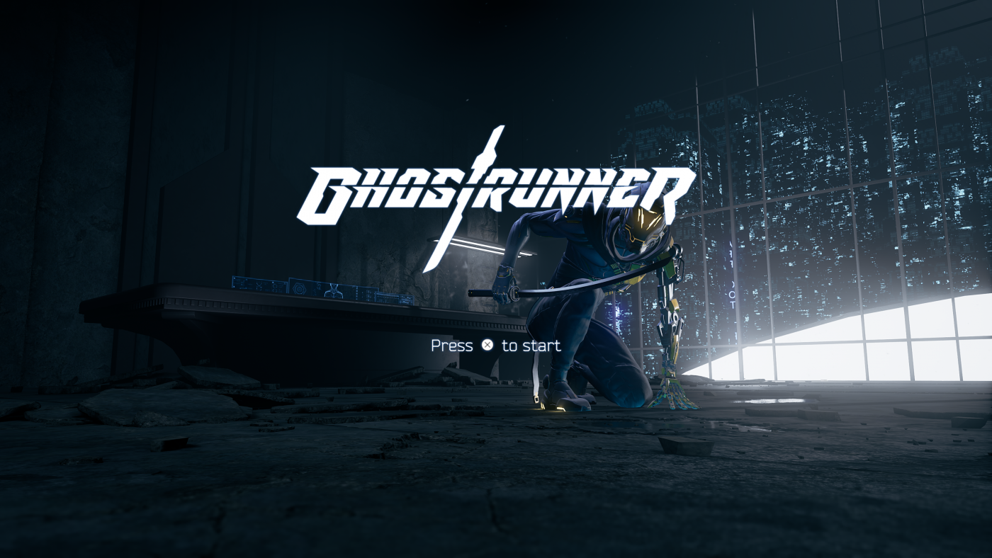 Ghostrunner - ekran tytułowy